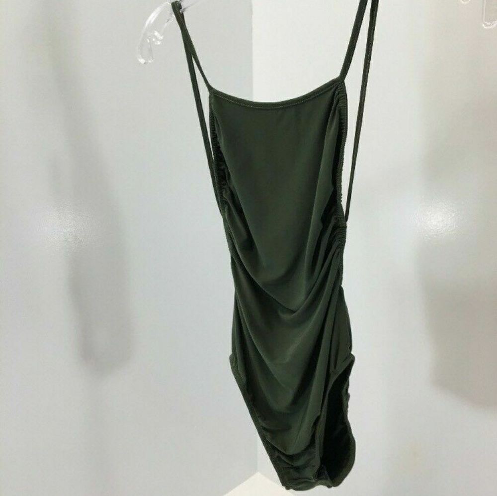 Backless Strappy Silk Bodysuit